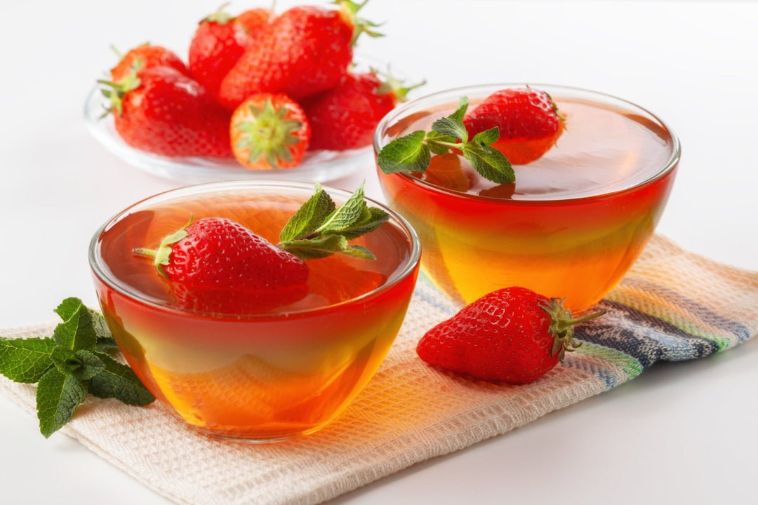 Kochen mit Tee - Fruity Strawberry Wackelpudding - Nibelungentee