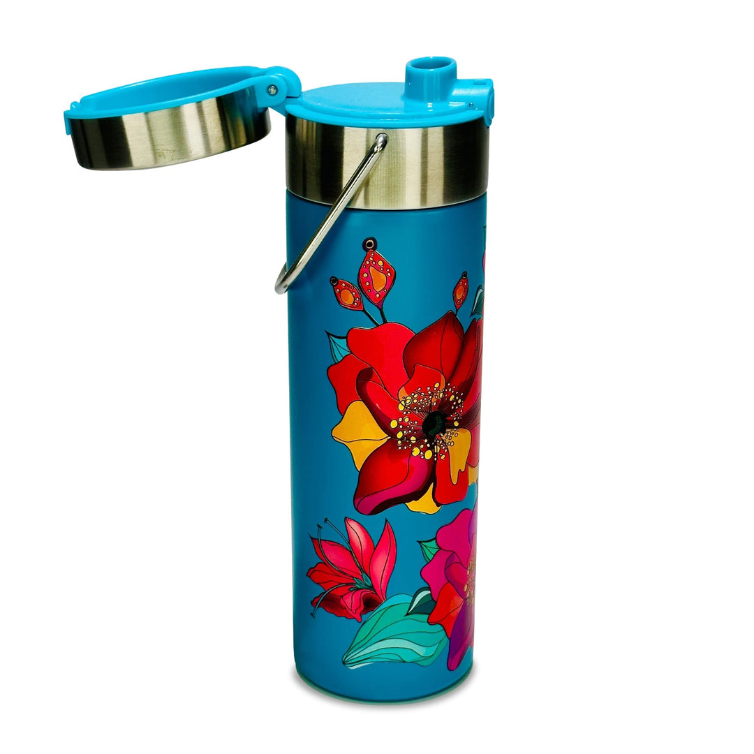 LEEZA Poppy turquois Trinkflasche