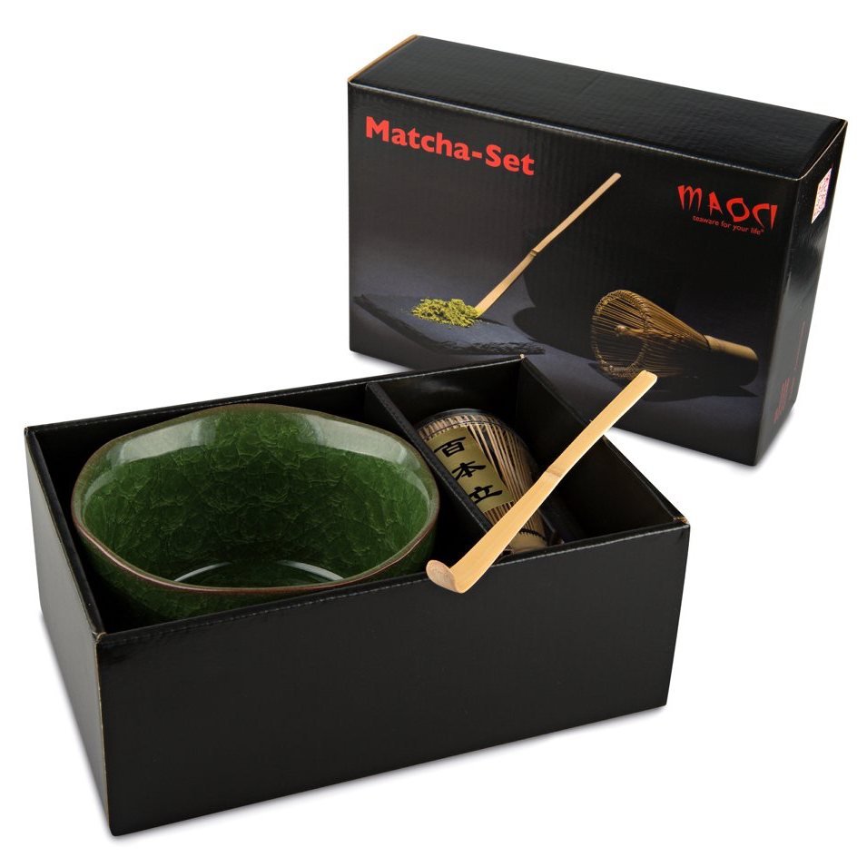 Matcha - Schale Crackle Komplett - Set