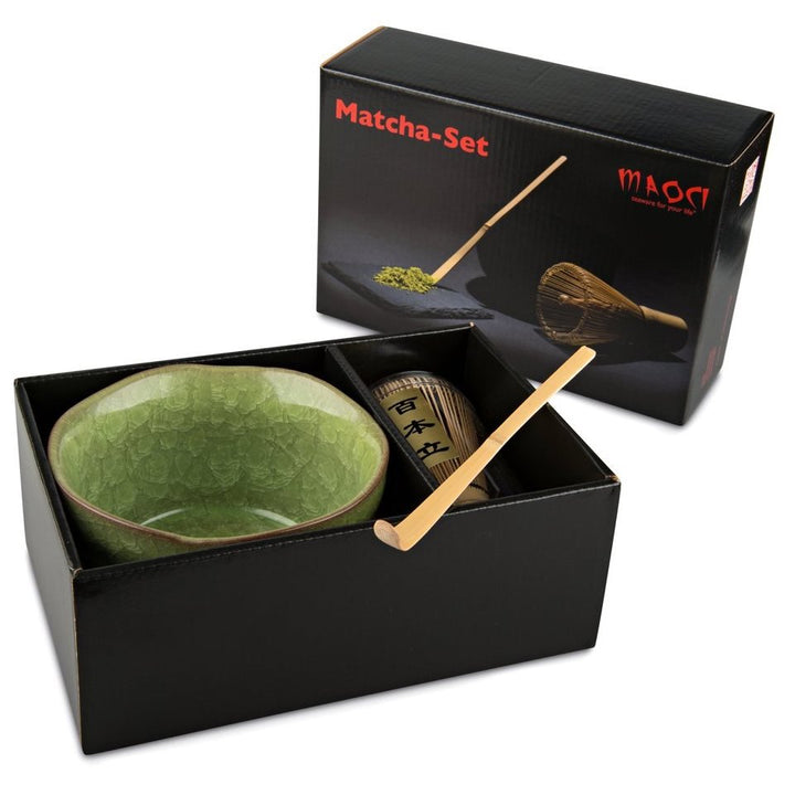 Matcha - Schale Crackle Komplett - Set