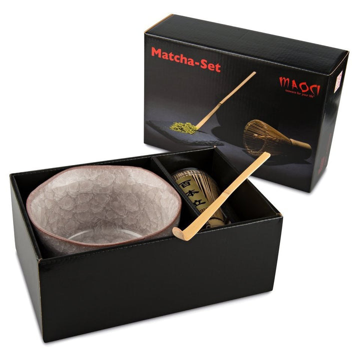 Matcha - Schale Crackle Komplett - Set