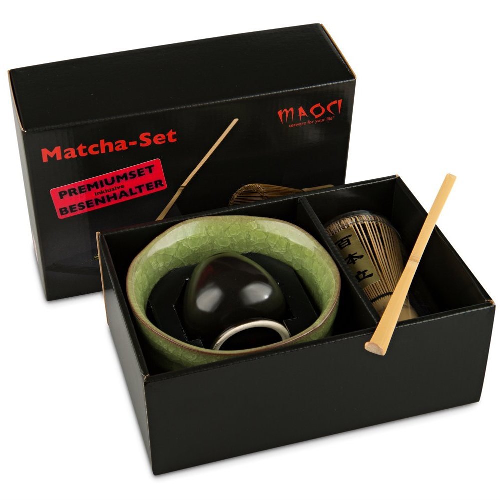 Matcha - Schale Crackle Premium Komplett - Set