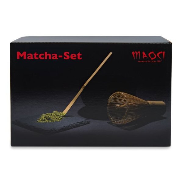 Matcha - Schale Komplett - Set Dunkelrot