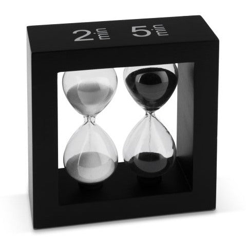 Tea - Timer Sanduhr 2 Min/ 5 Min Schwarz