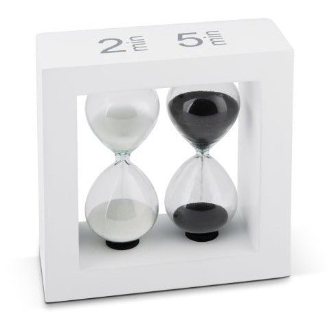 Tea - Timer Sanduhr 2 Min/ 5 Min Weiß