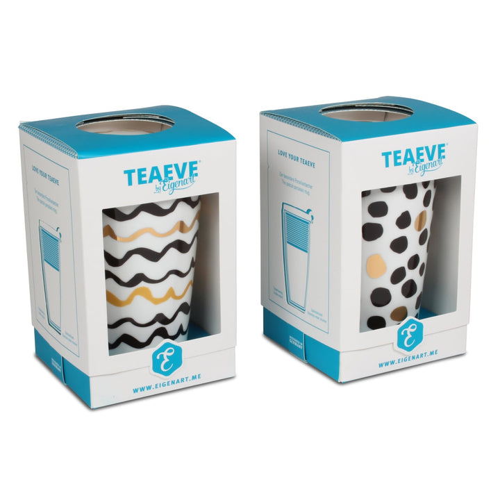 TEAEVE® Black & White Lux Line 2er Set