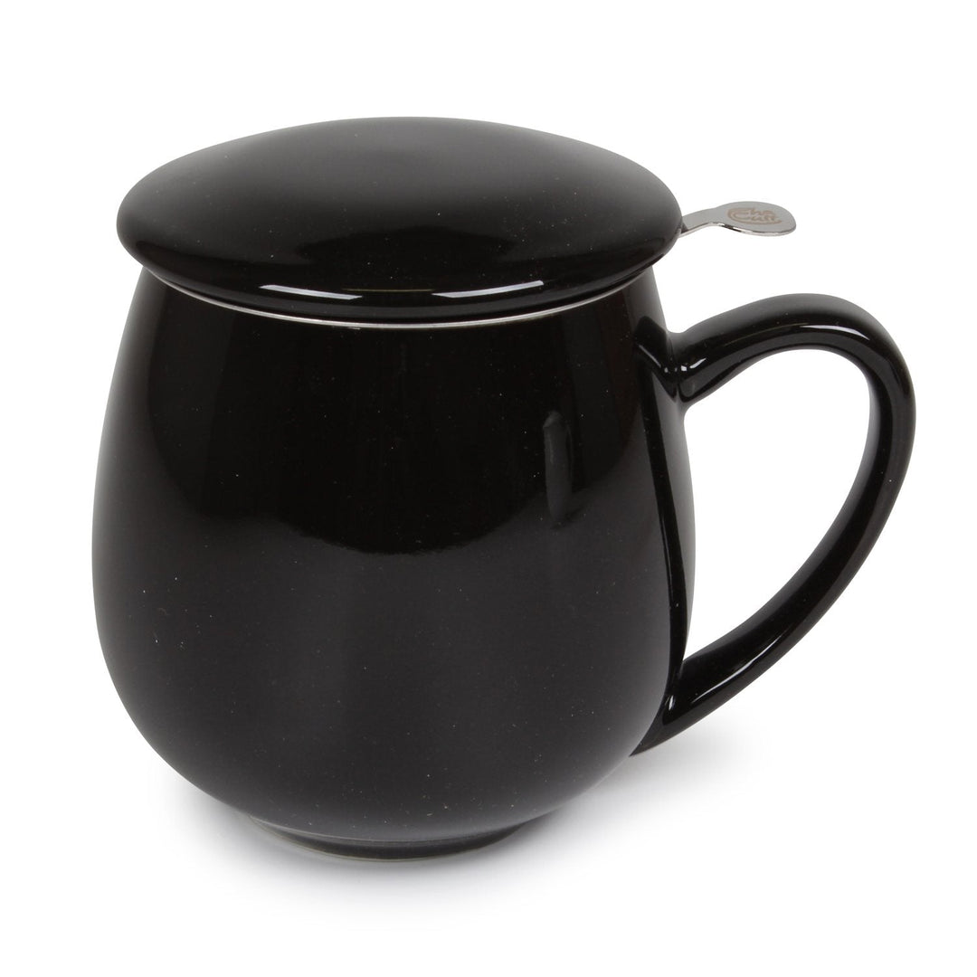 Teetasse Saara Schwarz mit Sieb